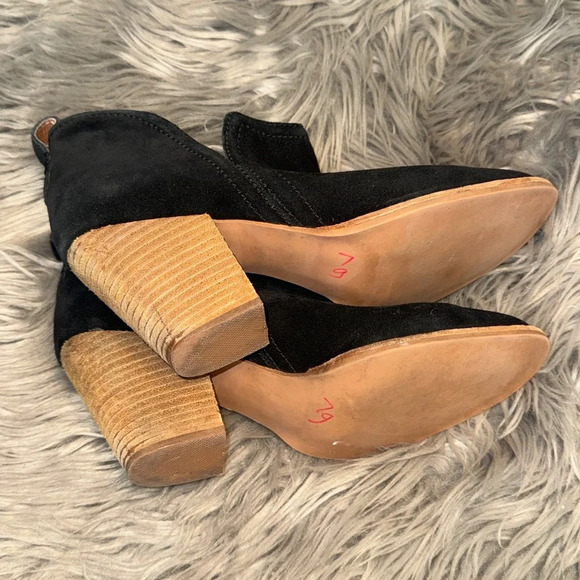 Jeffrey Campbell Rosalee Black Oiled Suede Ankle Boot Booties Size 8.5 - Picture 12 of 12